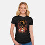 Rubber Pirate Shadow Lineart-Womens-Fitted-Tee-Astrobot Invention