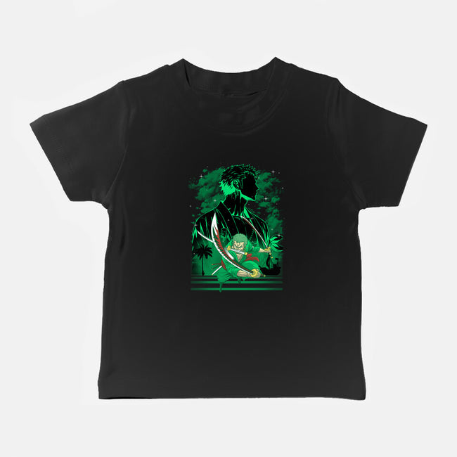 Iron Ronin Shadow Lineart-Baby-Basic-Tee-Astrobot Invention