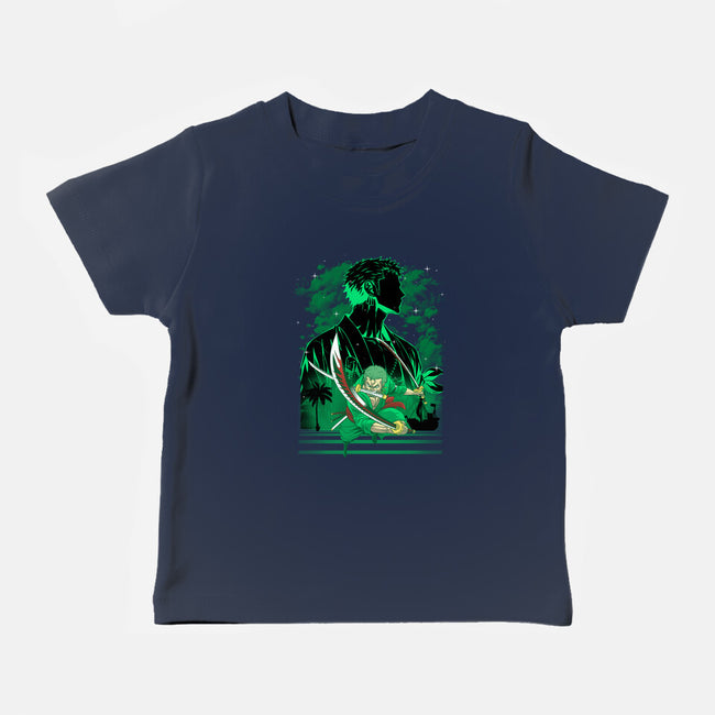 Iron Ronin Shadow Lineart-Baby-Basic-Tee-Astrobot Invention