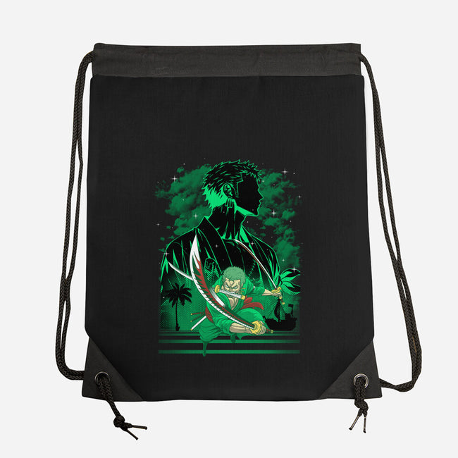 Iron Ronin Shadow Lineart-None-Drawstring-Bag-Astrobot Invention