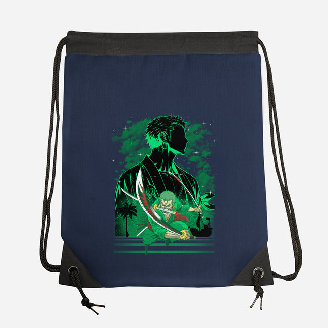 Iron Ronin Shadow Lineart-None-Drawstring-Bag-Astrobot Invention