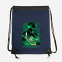 Iron Ronin Shadow Lineart-None-Drawstring-Bag-Astrobot Invention