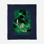 Iron Ronin Shadow Lineart-None-Fleece-Blanket-Astrobot Invention