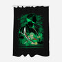 Iron Ronin Shadow Lineart-None-Polyester-Shower Curtain-Astrobot Invention