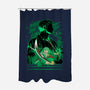 Iron Ronin Shadow Lineart-None-Polyester-Shower Curtain-Astrobot Invention