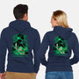 Iron Ronin Shadow Lineart-Unisex-Zip-Up-Sweatshirt-Astrobot Invention
