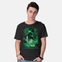 Iron Ronin Shadow Lineart-Mens-Basic-Tee-Astrobot Invention