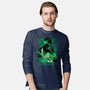 Iron Ronin Shadow Lineart-Mens-Long Sleeved-Tee-Astrobot Invention
