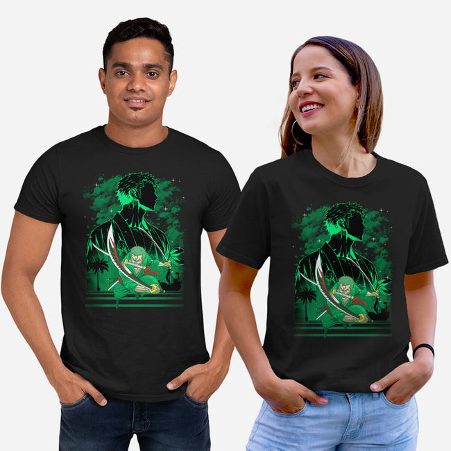 Iron Ronin Shadow Lineart-Unisex-Basic-Tee-Astrobot Invention