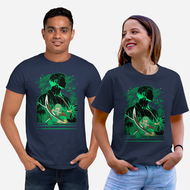 Iron Ronin Shadow Lineart-Unisex-Basic-Tee-Astrobot Invention