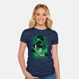 Iron Ronin Shadow Lineart-Womens-Fitted-Tee-Astrobot Invention