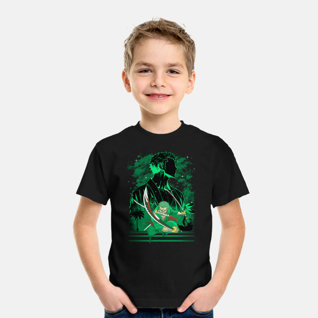 Iron Ronin Shadow Lineart-Youth-Basic-Tee-Astrobot Invention