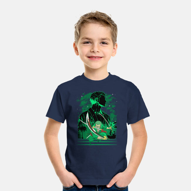 Iron Ronin Shadow Lineart-Youth-Basic-Tee-Astrobot Invention