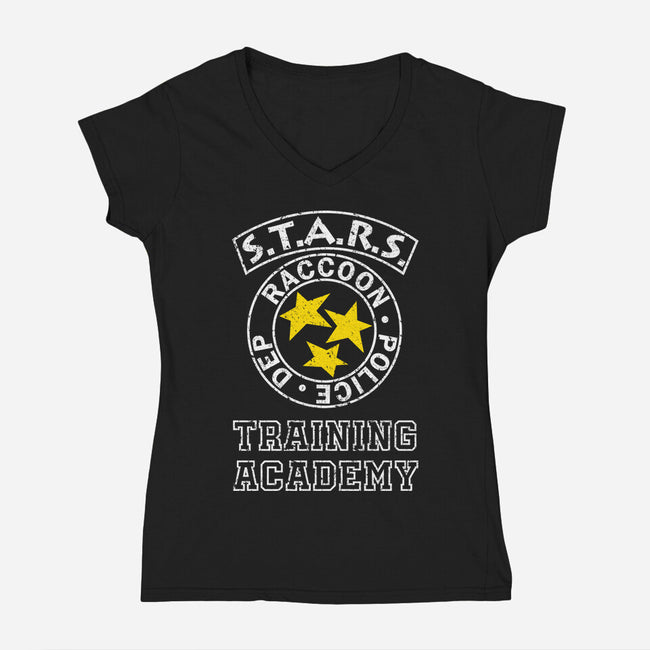 Stars Training Academy-Womens-V-Neck-Tee-DrMonekers
