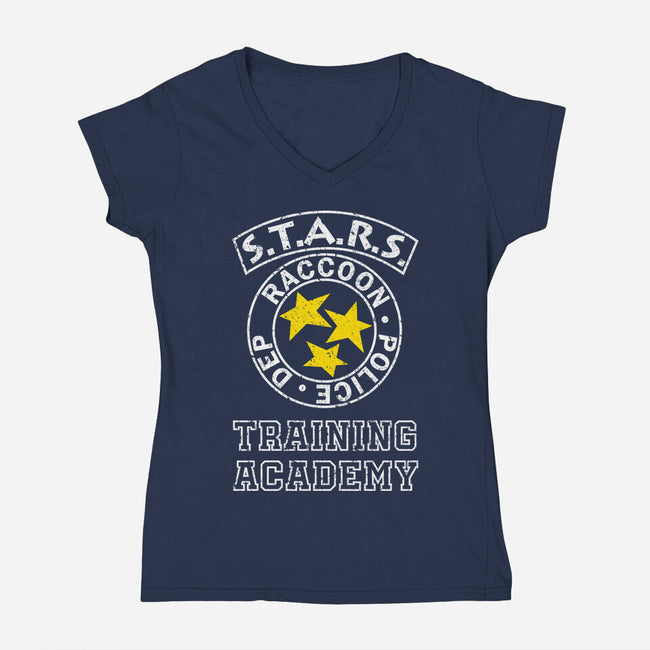 Stars Training Academy-Womens-V-Neck-Tee-DrMonekers