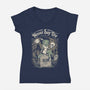 Pinup Bride-Womens-V-Neck-Tee-P1yu5h