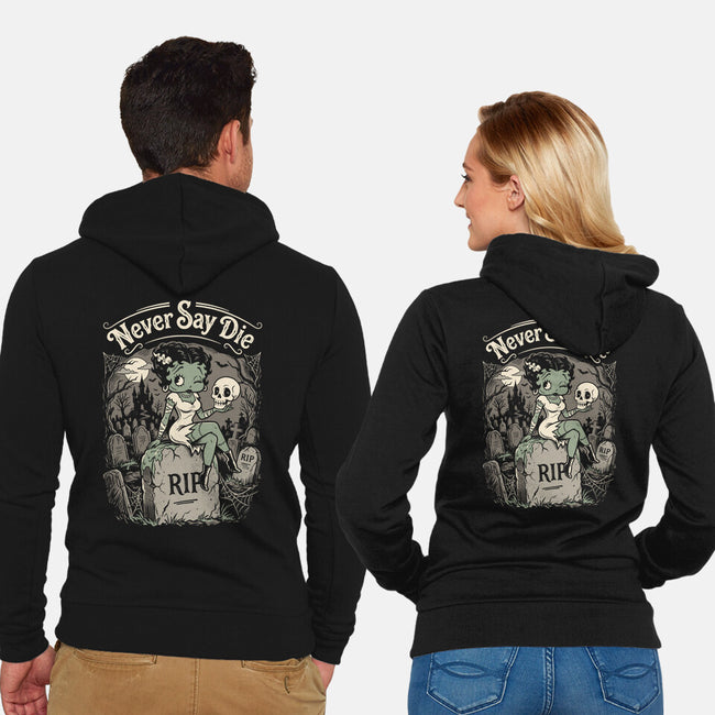 Pinup Bride-Unisex-Zip-Up-Sweatshirt-P1yu5h