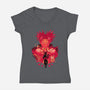 Blood Manipulation Attack-Womens-V-Neck-Tee-hypertwenty