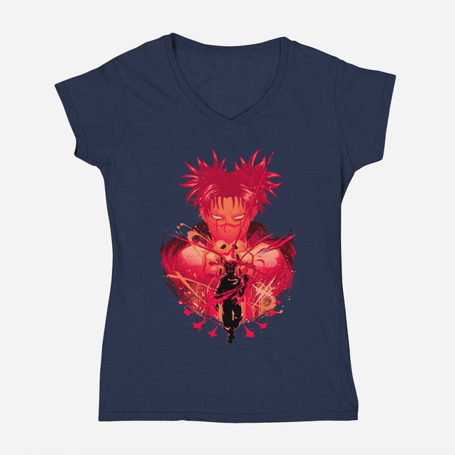 Blood Manipulation Attack-Womens-V-Neck-Tee-hypertwenty
