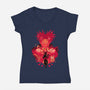 Blood Manipulation Attack-Womens-V-Neck-Tee-hypertwenty