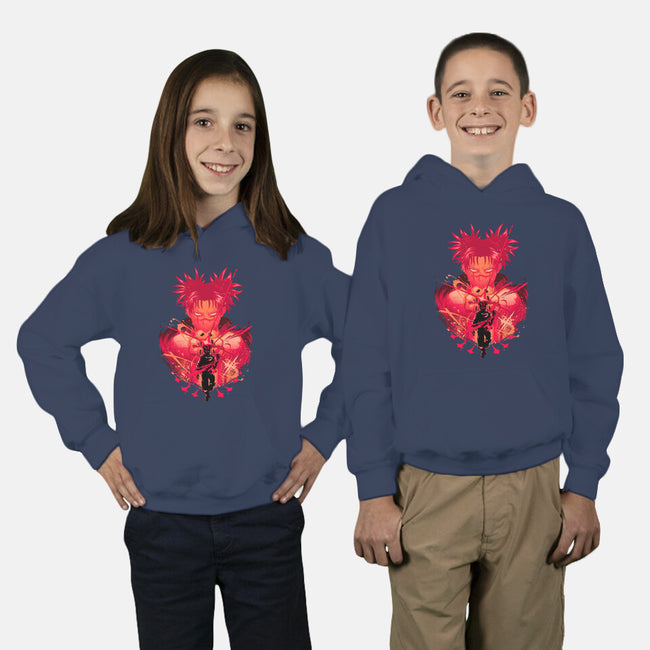 Blood Manipulation Attack-Youth-Pullover-Sweatshirt-hypertwenty