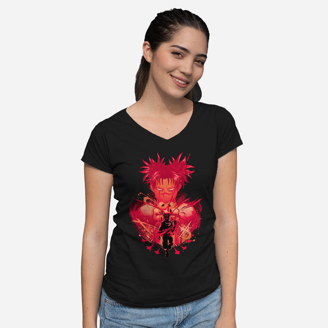 Blood Manipulation Attack-Womens-V-Neck-Tee-hypertwenty