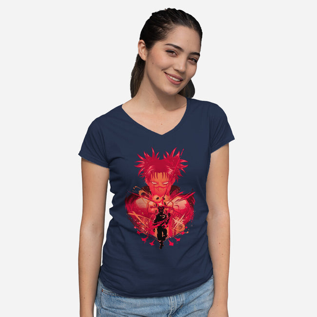 Blood Manipulation Attack-Womens-V-Neck-Tee-hypertwenty