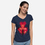 Blood Manipulation Attack-Womens-V-Neck-Tee-hypertwenty