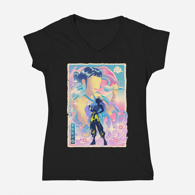 Musha-e Cutest Maknae-Womens-V-Neck-Tee-hypertwenty