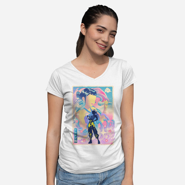 Musha-e Cutest Maknae-Womens-V-Neck-Tee-hypertwenty