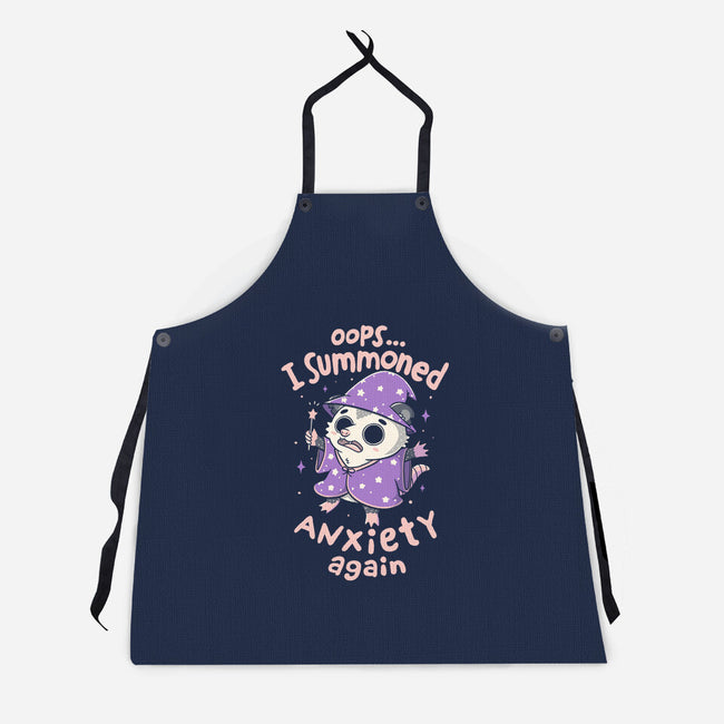 I Summoned Anxiety Again-Unisex-Kitchen-Apron-koalastudio
