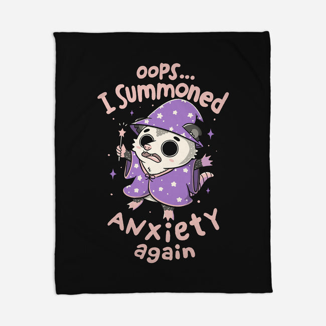 I Summoned Anxiety Again-None-Fleece-Blanket-koalastudio
