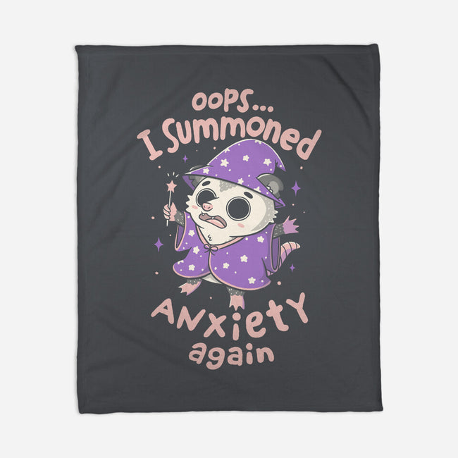 I Summoned Anxiety Again-None-Fleece-Blanket-koalastudio