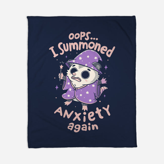 I Summoned Anxiety Again-None-Fleece-Blanket-koalastudio