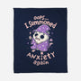 I Summoned Anxiety Again-None-Fleece-Blanket-koalastudio
