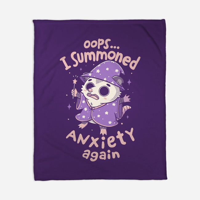 I Summoned Anxiety Again-None-Fleece-Blanket-koalastudio
