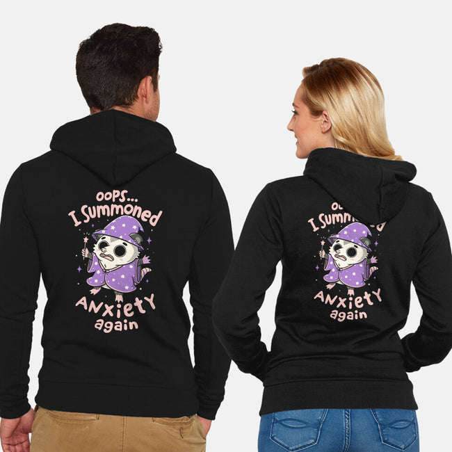 I Summoned Anxiety Again-Unisex-Zip-Up-Sweatshirt-koalastudio