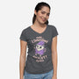 I Summoned Anxiety Again-Womens-V-Neck-Tee-koalastudio