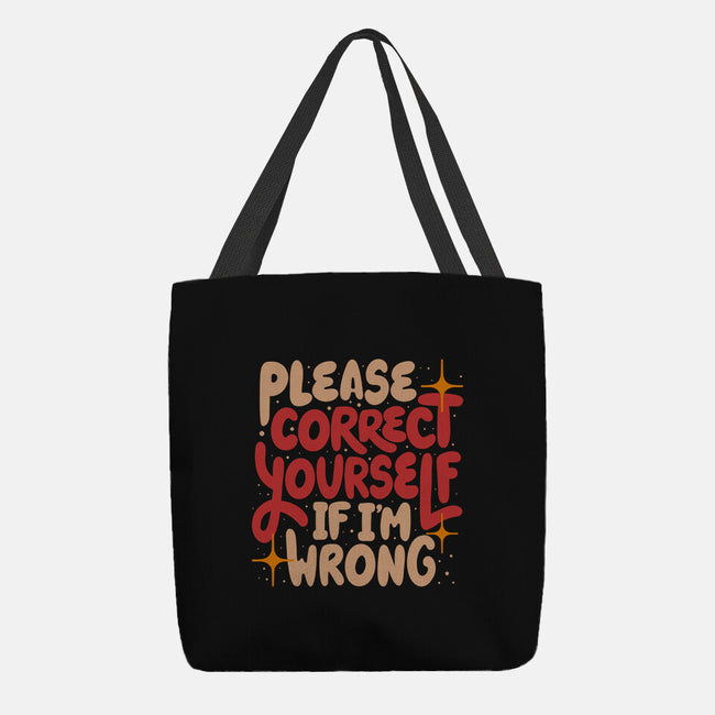 Correct Yourself If I'm Wrong-None-Basic Tote-Bag-koalastudio