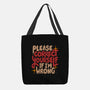 Correct Yourself If I'm Wrong-None-Basic Tote-Bag-koalastudio