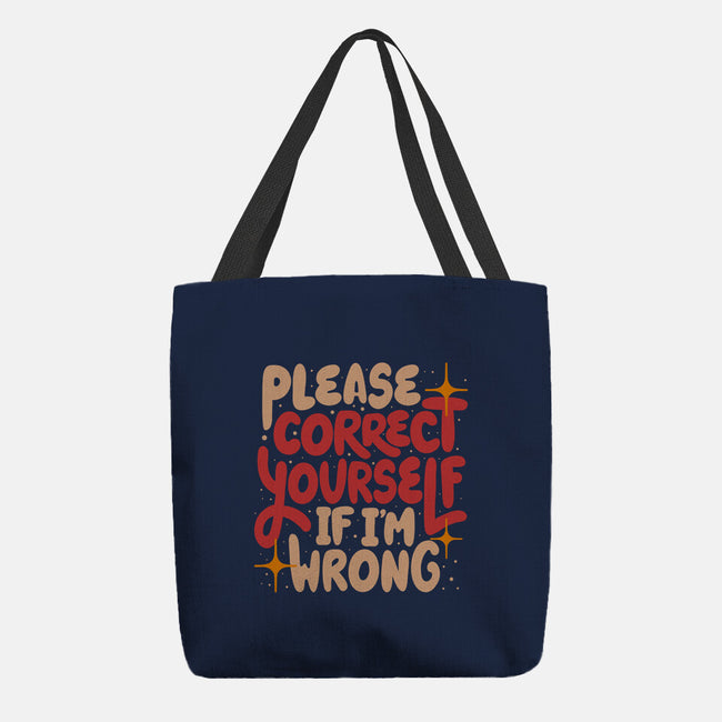 Correct Yourself If I'm Wrong-None-Basic Tote-Bag-koalastudio