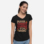 Correct Yourself If I'm Wrong-Womens-V-Neck-Tee-koalastudio