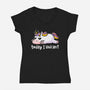 Unican’t-Womens-V-Neck-Tee-eduely