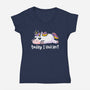 Unican’t-Womens-V-Neck-Tee-eduely