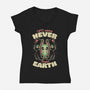 Cats Were Never From Earth-Womens-V-Neck-Tee-eduely