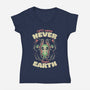 Cats Were Never From Earth-Womens-V-Neck-Tee-eduely