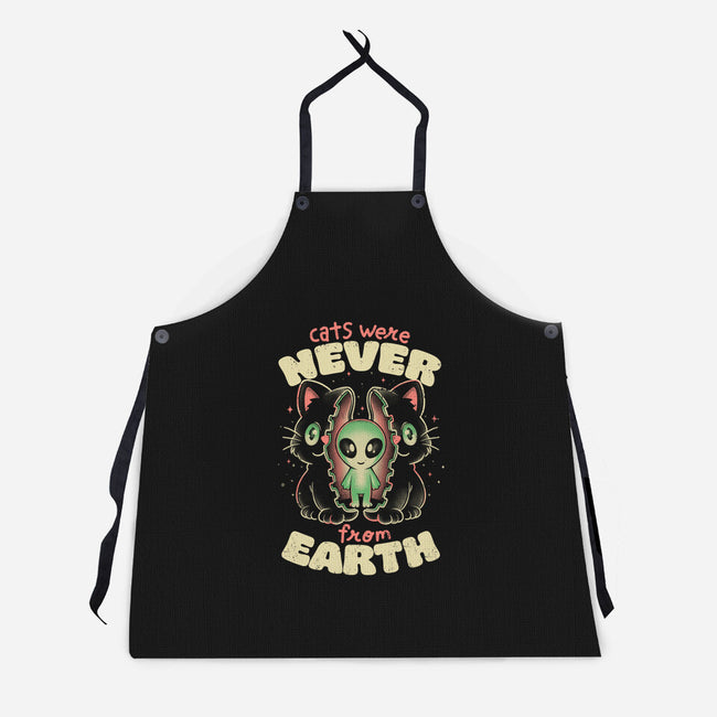 Cats Were Never From Earth-Unisex-Kitchen-Apron-eduely