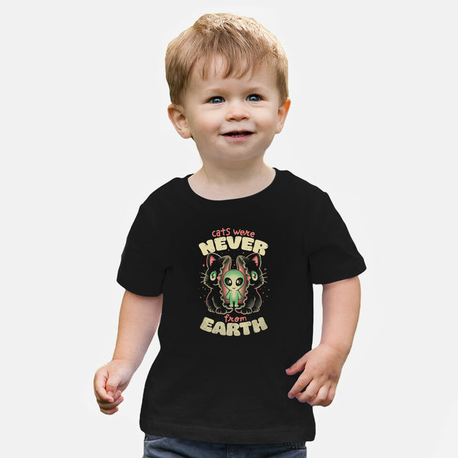 Cats Were Never From Earth-Baby-Basic-Tee-eduely