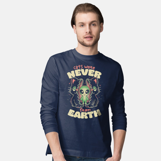 Cats Were Never From Earth-Mens-Long Sleeved-Tee-eduely
