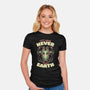 Cats Were Never From Earth-Womens-Fitted-Tee-eduely